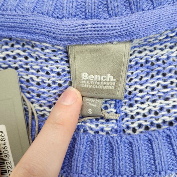 Bench Urban Wear Womens Long Sleeve Loose Knit Sweater Blue Size Small - Picture 5 of 9